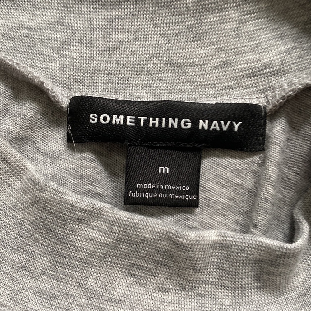 Something Navy Mock Neck Ruched Sides Tank - Picture 7 of 7
